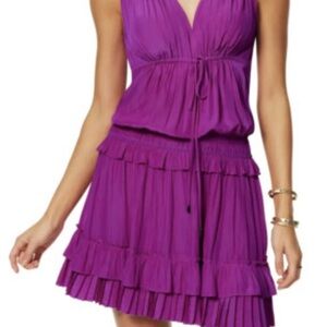 Ramy Brook Purple Fuchsia Pleated Dress